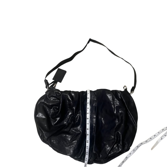 KATE WOOLSTENHULME Concealed Carry Black Leather Shoulder Hobo - Picture 8 of 10